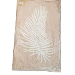 Pottery Barn Fern Embroidered Pillow Cover 16x26 New with Tag, Blush Pink